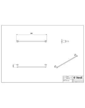 Πετσετοθήκη Μονή 58 cm | Verdi Sigma