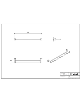 Πετσετοθήκη Διπλή 58 cm | Verdi Delta