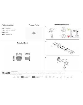 Άγκιστρο Διπλό | Sanco Inox Project