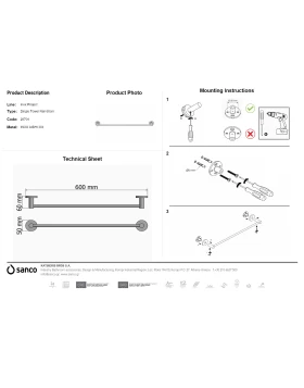 Πετσετοθήκη Μονή | Sanco Inox Project