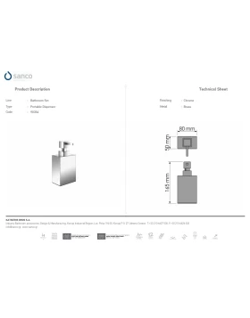 Dispenser Υγρού Σαπουνιού Μεταλλικό Πάγκου | Sanco Metallic Bathroom Set