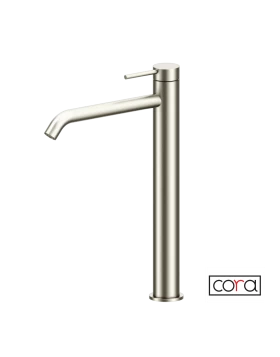 Μπαταρία Νιπτήρος Inox, Ψηλή με Βαλβίδα Clic-Clac | Cora Cosmo 316L