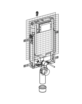 Καζανάκι Εντοιχισμού (Τούβλου) για Κρεμαστή Λεκάνη | Geberit Sigma Kombifix