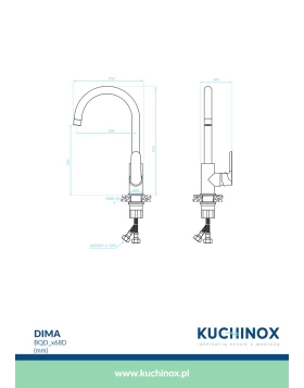 Μπαταρία Κουζίνας Πάγκου Ψηλή | Kuchinox Dima